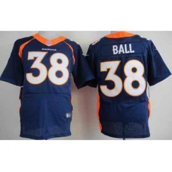 Nike Denver Broncos 38 Montee Ball Blue Elite NFL Jersey